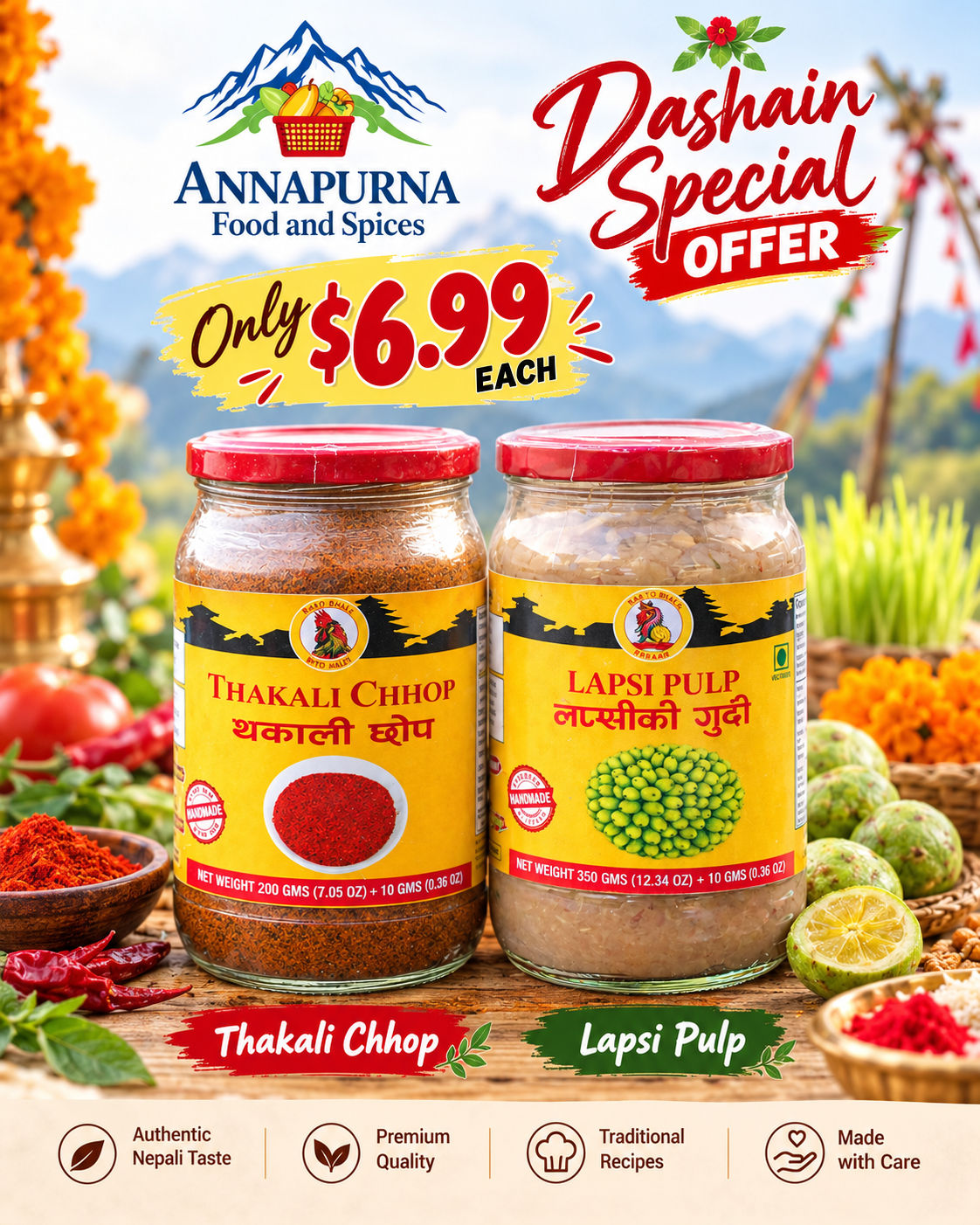 Thakali Chhop & Lapsi Pulp: $6.99 each